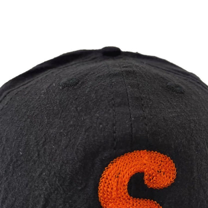 COOPERSTOWN BALL CAP / CHAIN STITCH ORIGINAL S / LINEN COTTON / BLACK / SPECIAL ORDER MODEL / STRUCTURED / MADE IN USA