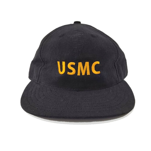 COOPERSTOWN BALL CAP / USMC / LINEN COTTON / BLACK / SPECIAL ORDER MODEL / STRUCTURED / MADE IN USA