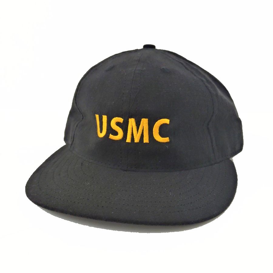 COOPERSTOWN BALL CAP / USMC / LINEN COTTON / BLACK / SPECIAL ORDER MODEL / STRUCTURED / MADE IN USA