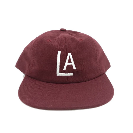 COOPERSTOWN BALL CAP / 1943 LOS ANGELES ANGELS / WOOLSAGE / MAROON / MADE IN USA