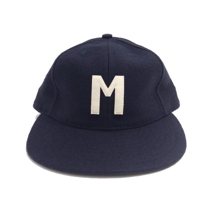 COOPERSTOWN BALL CAP / 1942 Kansas City Monarchs / NAVY / FELT / WOOL FLANNEL / LEATHER STRAP / MADE IN USA