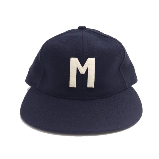 COOPERSTOWN BALL CAP / 1942 Kansas City Monarchs / NAVY / FELT / WOOL FLANNEL / LEATHER STRAP / MADE IN USA