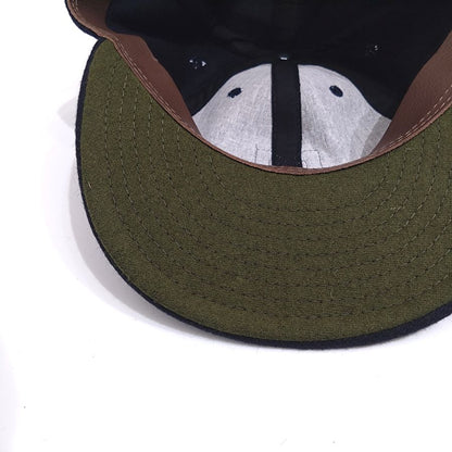 COOPERSTOWN BALL CAP / 1942 Kansas City Monarchs / NAVY / FELT / WOOL FLANNEL / LEATHER STRAP / MADE IN USA