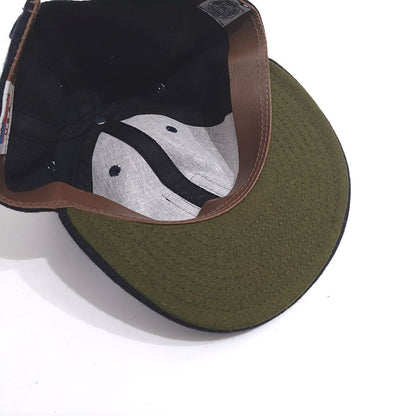 COOPERSTOWN BALL CAP / 1942 Kansas City Monarchs / NAVY / FELT / WOOL FLANNEL / LEATHER STRAP / MADE IN USA
