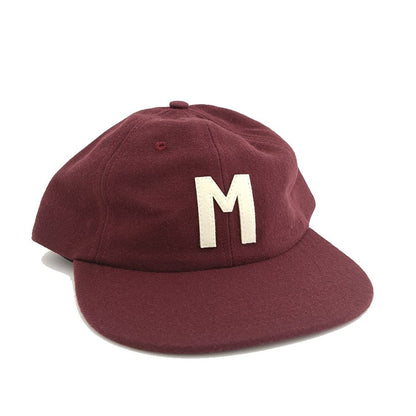 COOPERSTOWN BALL CAP / 1942 Kansas City Monarchs / WOOL SAGE / MAROON  / FELT / SNAP / MADE IN USA