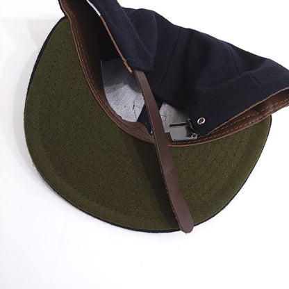 COOPERSTOWN BALL CAP / 1955 BROOKLYN DODGERS / NAVY / WOOL FLANNEL / LEATHER STRAP / MADE IN USA