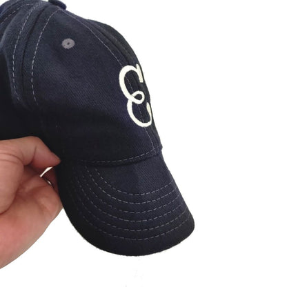 COOPERSTOWN BALL CAP / 1939 NEWARK EAGLES / WOOL FLANNEL / NAVY / 2SIZE / SOFT VISOR / ELASTIC / MADE IN USA