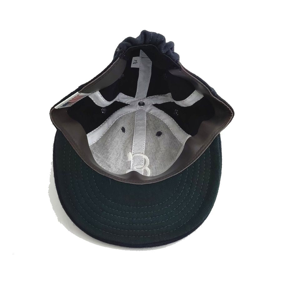 COOPERSTOWN BALL CAP / 1939 NEWARK EAGLES / WOOL FLANNEL / NAVY / 2SIZE / SOFT VISOR / ELASTIC / MADE IN USA