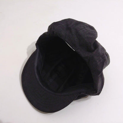 COOPERSTOWN BALL CAP / BOSTON CLUB CAP / BLACK/ LINEN / FITTED / 3SIZE / MADE IN USA
