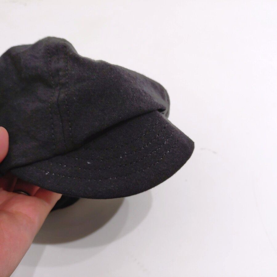 COOPERSTOWN BALL CAP / BOSTON CLUB CAP / BLACK/ LINEN / FITTED / 3SIZE / MADE IN USA
