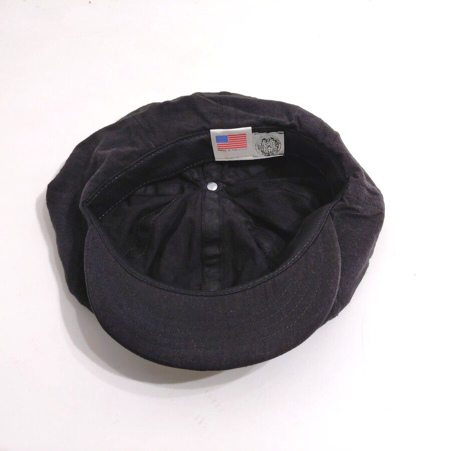 COOPERSTOWN BALL CAP / BOSTON CLUB CAP / BLACK/ LINEN / FITTED / 3SIZE / MADE IN USA