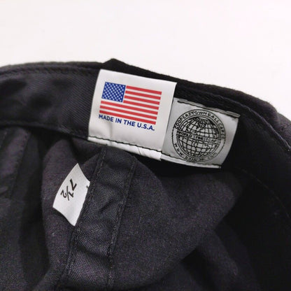 COOPERSTOWN BALL CAP / BOSTON CLUB CAP / BLACK/ LINEN / FITTED / 3SIZE / MADE IN USA