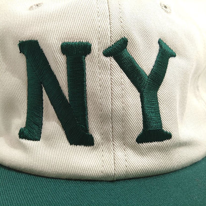 COOPERSTOWN BALL CAP / 1936 NEWYORK BLACK YANKEES / STONE×GREEN / 50mm LOGO / SPECIAL ORDER COLOR / MADE IN USA