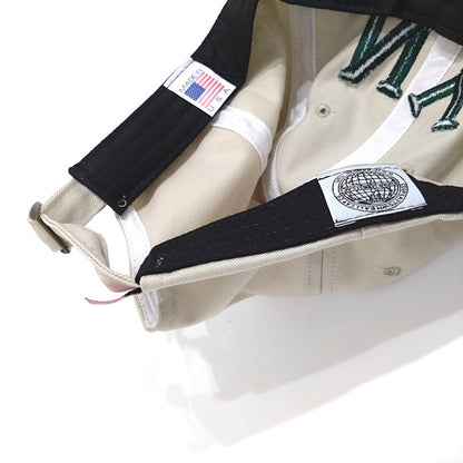 COOPERSTOWN BALL CAP / 1936 NEWYORK BLACK YANKEES / STONE×GREEN / 50mm LOGO / SPECIAL ORDER COLOR / MADE IN USA