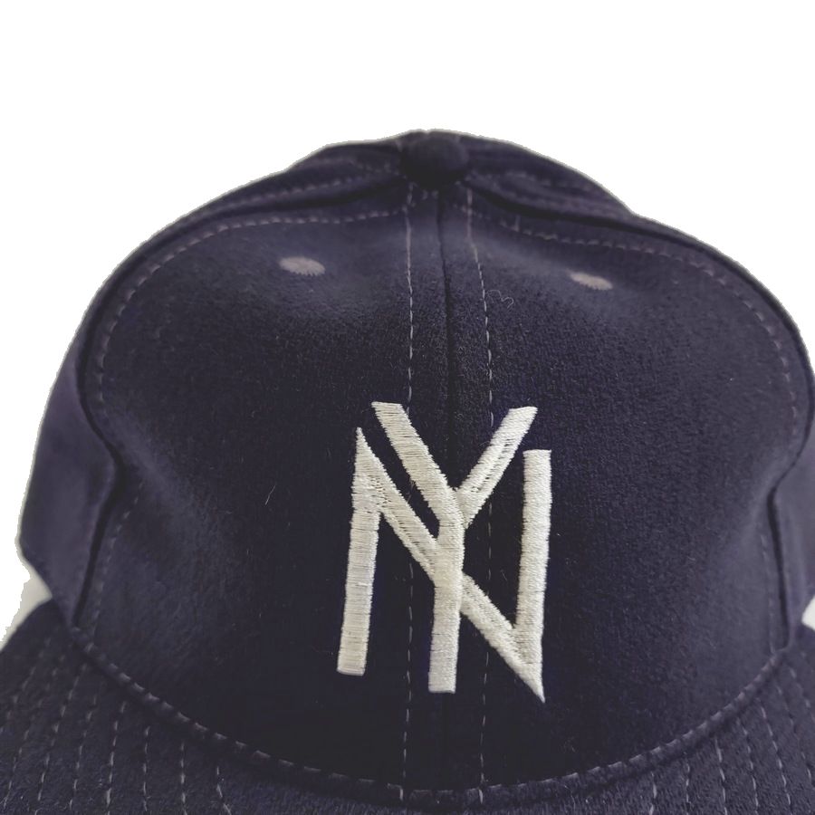 COOPERSTOWN BALL CAP / 1951 NEWYORK BLACK YANKEES  / NAVY / WOOL FLANNEL / FITTED / 5 SIZE / MADE IN USA