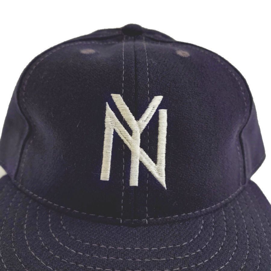COOPERSTOWN BALL CAP / 1951 NEWYORK BLACK YANKEES  / NAVY / WOOL FLANNEL / FITTED / 5 SIZE / MADE IN USA