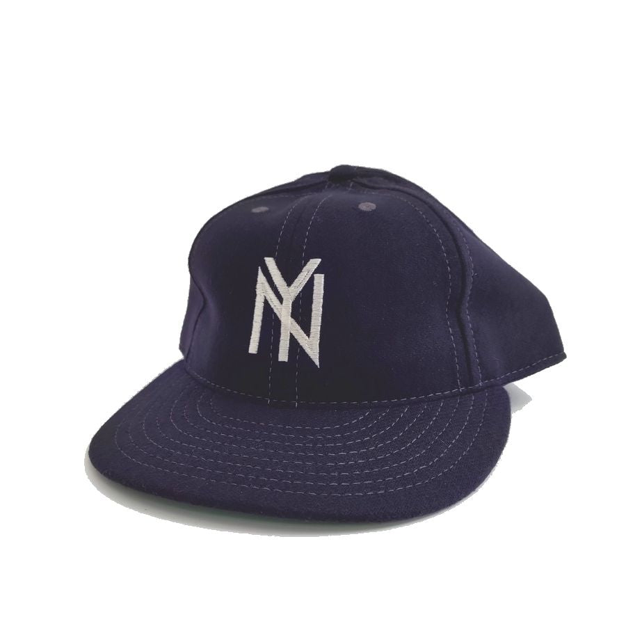 COOPERSTOWN BALL CAP / 1951 NEWYORK BLACK YANKEES  / NAVY / WOOL FLANNEL / FITTED / 5 SIZE / MADE IN USA