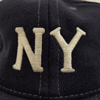 COOPERSTOWN BALL CAP / 1936 NEWYORK BLACK YANKEES / WOOL FLANNEL / NAVY / 3 INCH SOFT VISOR / ELASTIC / MADE IN USA