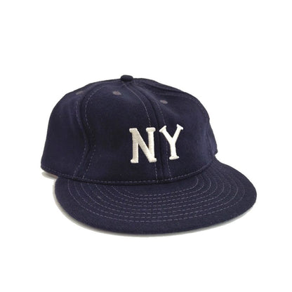 COOPERSTOWN BALL CAP / 1936 NEWYORK BLACK YANKEES / WOOL FLANNEL / NAVY / 3 INCH SOFT VISOR / ELASTIC / MADE IN USA