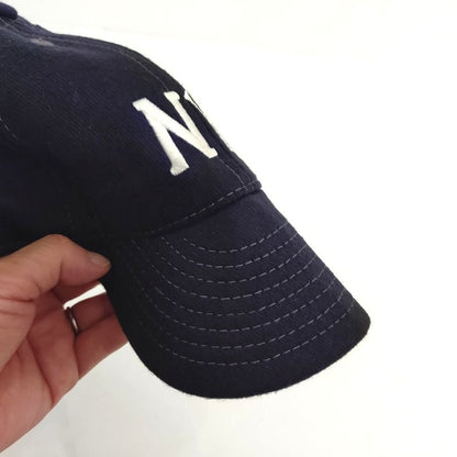 COOPERSTOWN BALL CAP / 1936 NEWYORK BLACK YANKEES / WOOL FLANNEL / NAVY / 3 INCH SOFT VISOR / ELASTIC / MADE IN USA