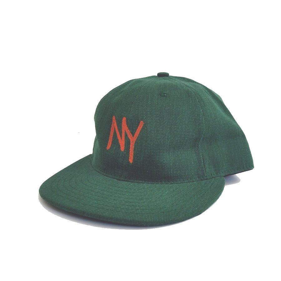 COOPERSTOWN BALL CAP / CHAIN STITCH ORIGINAL NY LOGO / BEEFY BRUSHED BULL DENIM CAP / 2COLOR / 12OZ / MADE IN USA