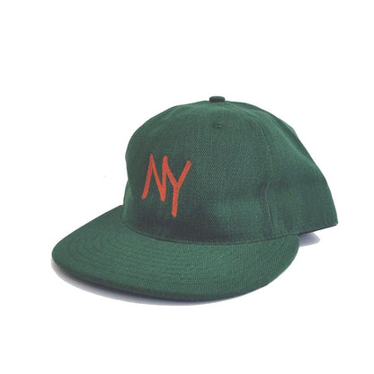 COOPERSTOWN BALL CAP / CHAIN STITCH ORIGINAL NY LOGO / BEEFY BRUSHED BULL DENIM CAP / 2COLOR / 12OZ / MADE IN USA
