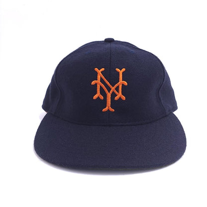 COOPERSTOWN BALL CAP / 1947 NEWYORK CUBANS (ORANGE LOGO)  NAVY / WOOL FLANNEL / LEATHER STRAP / MADE IN USA