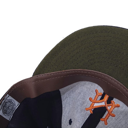 COOPERSTOWN BALL CAP / 1947 NEWYORK CUBANS (ORANGE LOGO)  NAVY / WOOL FLANNEL / LEATHER STRAP / MADE IN USA