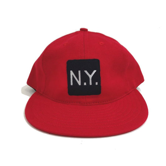 COOPERSTOWN BALL CAP / MOTIF-NEWYORK (N.Y.) / SPECIAL ORDER MODEL / BRUSHED COTTON TWILL / SOFT VISOR / 2PATCH  COLOR / MADE IN USA