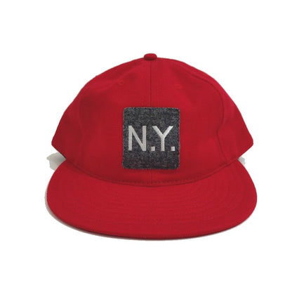 COOPERSTOWN BALL CAP / MOTIF-NEWYORK (N.Y.) / SPECIAL ORDER MODEL / BRUSHED COTTON TWILL / SOFT VISOR / 2PATCH  COLOR / MADE IN USA