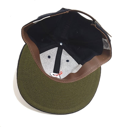 COOPERSTOWN BALL CAP / 1935 PANAMA FLASH / NAVY / WOOL FLANNEL / LEATHER STRAP / MADE IN USA