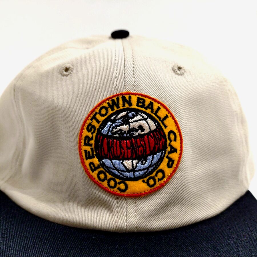 COOPERSTOWN BALL CAP / COOPERS LOGO PATCH / STONE×NAVY / SPECIAL ORDER COLOR / MADE IN USA