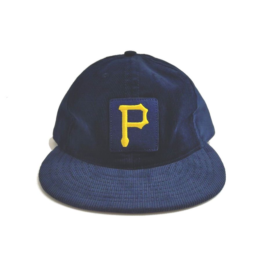 COOPERSTOWN BALL CAP / CORDUROY CAP / PITTSBURGH PIRATES / SPECIAL ORDER MODEL / PATCH / NAVY / SOFT VISOR / MADE IN USA
