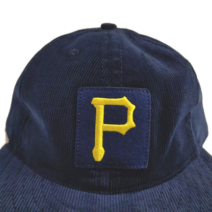 COOPERSTOWN BALL CAP / CORDUROY CAP / PITTSBURGH PIRATES / SPECIAL ORDER MODEL / PATCH / NAVY / SOFT VISOR / MADE IN USA