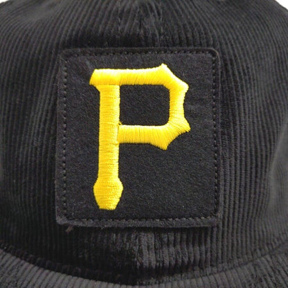 COOPERSTOWN BALL CAP / CORDUROY CAP / PITTSBURGH PIRATES / SPECIAL ORDER MODEL / PATCH / BLACK / SOFT VISOR / MADE IN USA