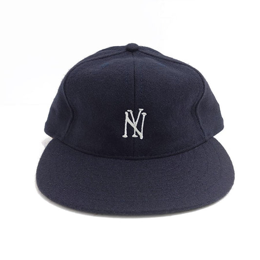 COOPERSTOWN BALL CAP / 1935 NEWYORK BLACK YANKEES (SMALL LOGO）NAVY / WOOL FLANNEL / LEATHER STRAP / MADE IN USA