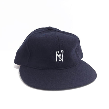 COOPERSTOWN BALL CAP / 1935 NEWYORK BLACK YANKEES (SMALL LOGO）NAVY / WOOL FLANNEL / LEATHER STRAP / MADE IN USA