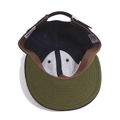 COOPERSTOWN BALL CAP / 1935 NEWYORK BLACK YANKEES (SMALL LOGO）NAVY / WOOL FLANNEL / LEATHER STRAP / MADE IN USA