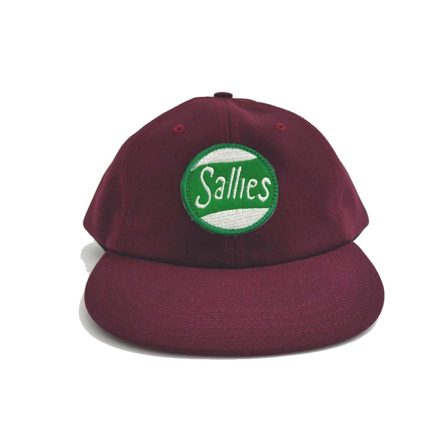 COOPERSTOWN BALL CAP / 1948 SPRINGFIELD SALLIES / PATCH / WOOL SAGE / MAROON / SNAP / MADE IN USA