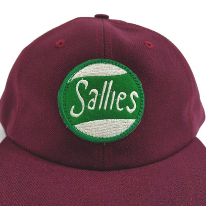 COOPERSTOWN BALL CAP / 1948 SPRINGFIELD SALLIES / PATCH / WOOL SAGE / MAROON / SNAP / MADE IN USA