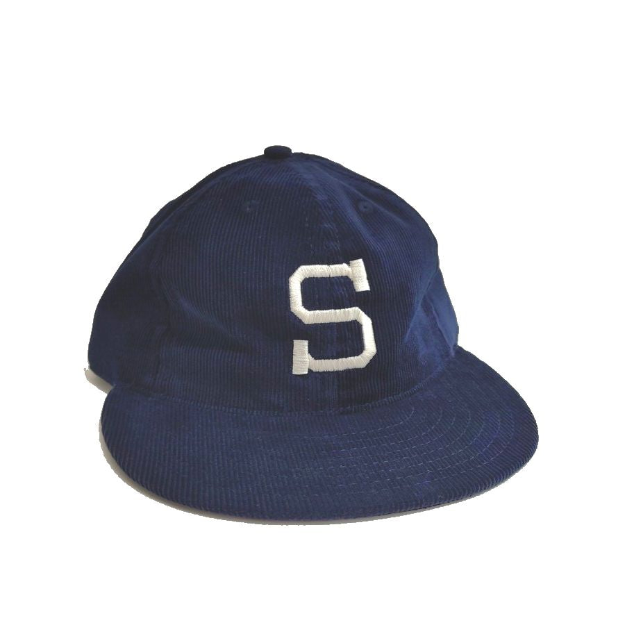COOPERSTOWN BALL CAP / CORDUROY CAP / 1903 SPOKANE INDIANS  / NAVY / EXCLUSIVE / SOFT VISOR / SPECIAL ORDER MODEL / MADE IN USA