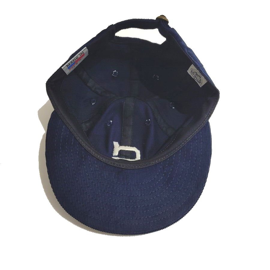 COOPERSTOWN BALL CAP / CORDUROY CAP / 1903 SPOKANE INDIANS  / NAVY / EXCLUSIVE / SOFT VISOR / SPECIAL ORDER MODEL / MADE IN USA