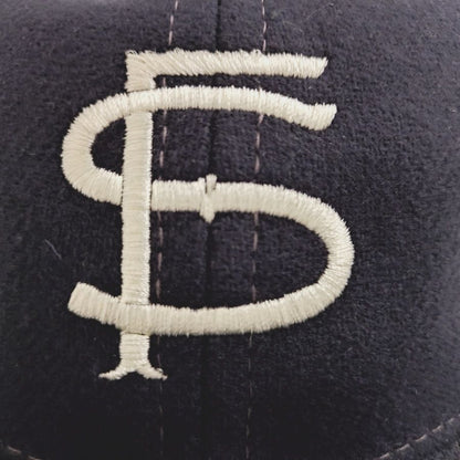 COOPERSTOWN BALL CAP / 1952 SANFRANCISCO SEALS / NAVY / WOOL FLANNEL / FITTED / 5 SIZE / MADE IN USA