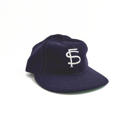 COOPERSTOWN BALL CAP / 1952 SANFRANCISCO SEALS / NAVY / WOOL FLANNEL / FITTED / 5 SIZE / MADE IN USA