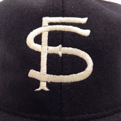 COOPERSTOWN BALL CAP / 1952 SANFRANCISCO SEALS / NAVY / WOOL FLANNEL / LEATHER STRAP / MADE IN USA