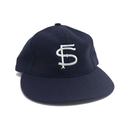 COOPERSTOWN BALL CAP / 1952 SANFRANCISCO SEALS / NAVY / WOOL FLANNEL / LEATHER STRAP / MADE IN USA