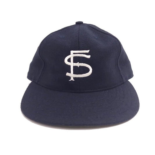 COOPERSTOWN BALL CAP / 1952 SANFRANCISCO SEALS / NAVY / WOOL FLANNEL / LEATHER STRAP / MADE IN USA