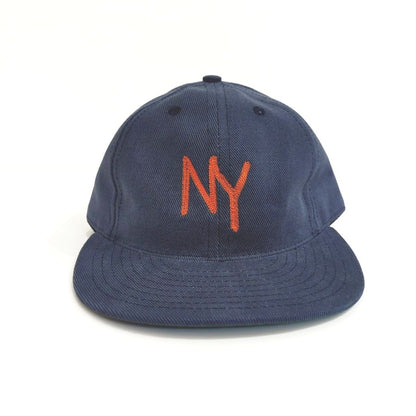 COOPERSTOWN BALL CAP / CHAIN STITCH ORIGINAL NY LOGO / BEEFY BRUSHED BULL DENIM CAP / 2COLOR / 12OZ / MADE IN USA
