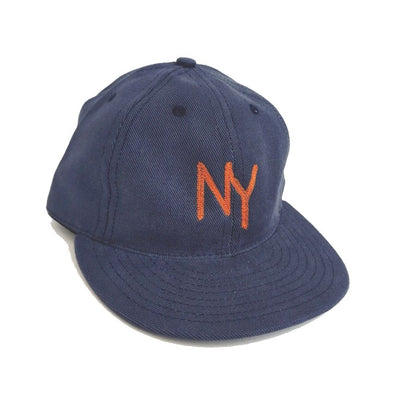 COOPERSTOWN BALL CAP / CHAIN STITCH ORIGINAL NY LOGO / BEEFY BRUSHED BULL DENIM CAP / 2COLOR / 12OZ / MADE IN USA