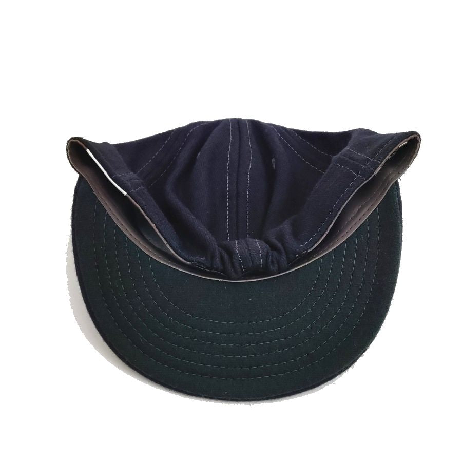 COOPERSTOWN BALL CAP / 1925 TUFTS UNIVERSITY/ WOOL FLANNEL / NAVY / 2.5 INCH SOFT VISOR / ELASTIC / EXCLUSIVE / MADE IN USA